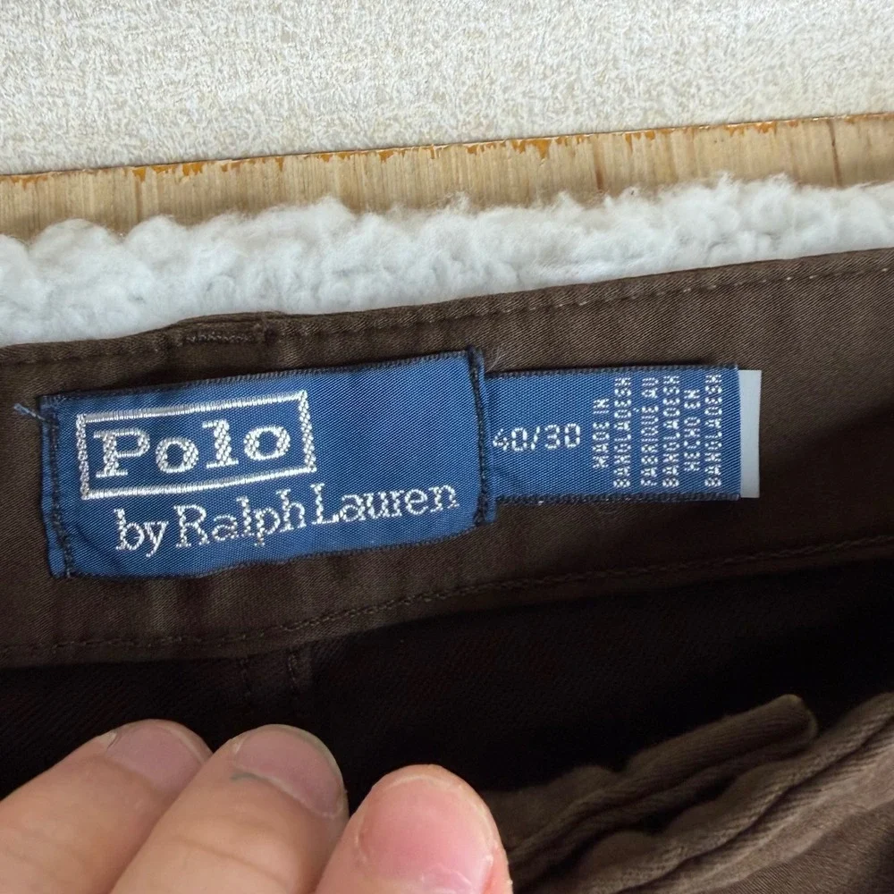 NEW Polo Ralph Lauren Sullivan Slim Fit Pants Mens 42x30 Brown Twill 5-Pocket
